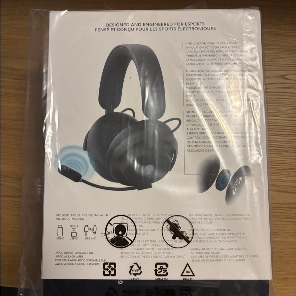 Alienware Pro Black Wireless Headset - Picture 2 of 4